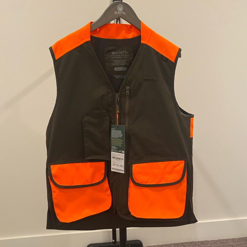 Beretta Field Vest, Brown Bark & Orange, M